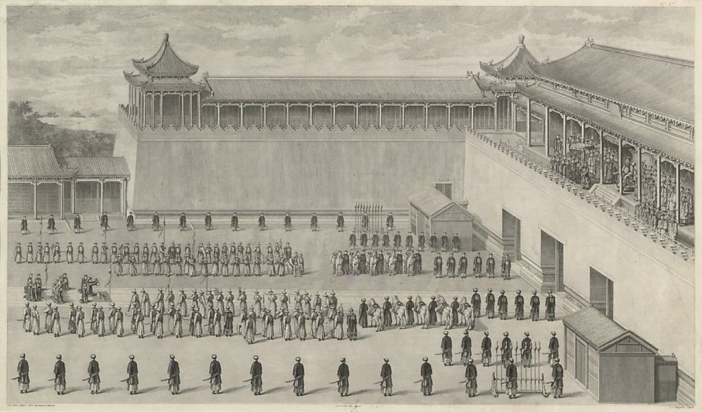 Gravure parisienne de la porte Wumen de la Cité&nbsp;interdite